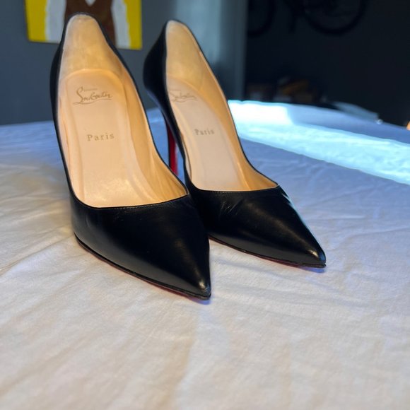 Christian Louboutin Kate Nappa Leather Red Sole High-Heel Pumps - Size EU 39.5 - Picture 4 of 8